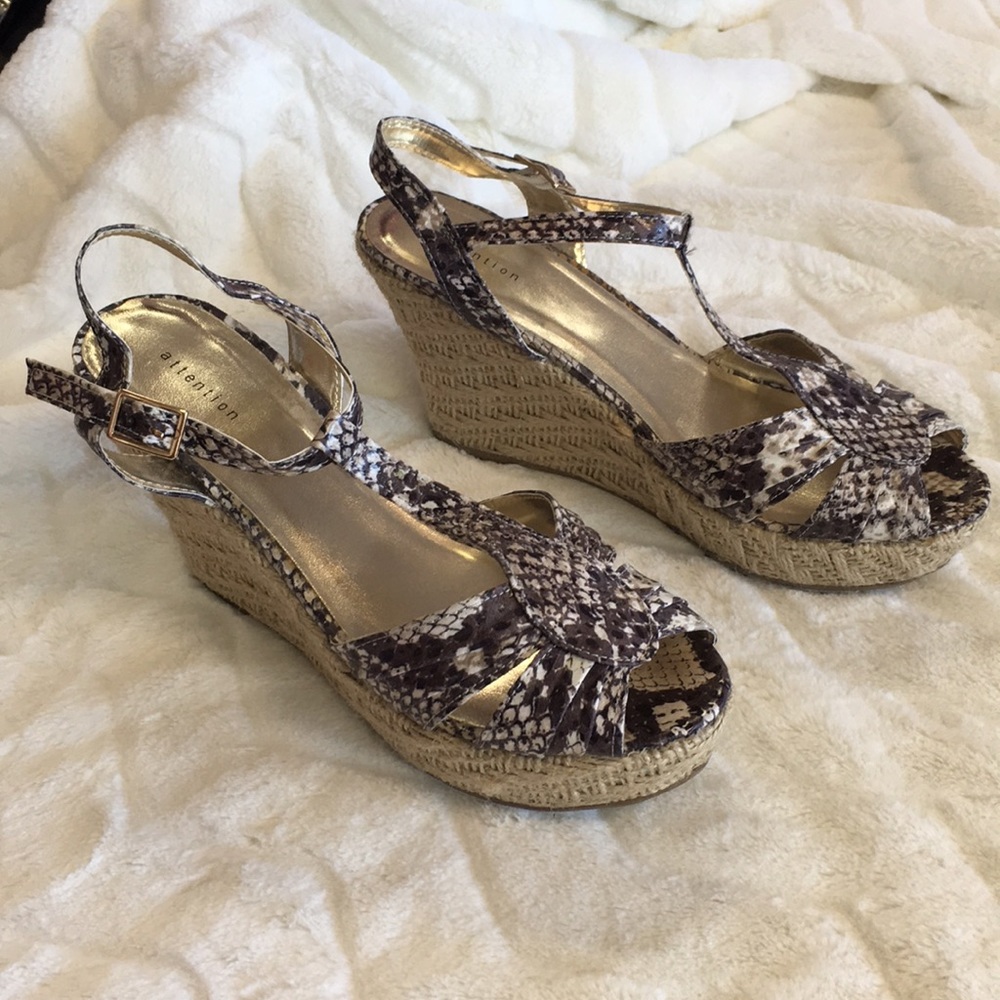 Attention Wedge Sandals